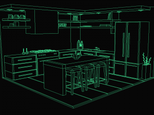 low poly interiors - kitchen Modelo 3D