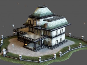 haunted house cemetery Modèle 3D