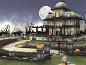 haunted house cemetery Modèle 3D