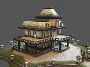 haunted house cemetery Modèle 3D
