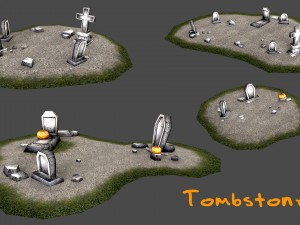 haunted house cemetery Modèle 3D