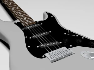 stratocaster electric guitar 3D Model