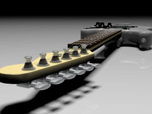 stratocaster electric guitar 3D Model