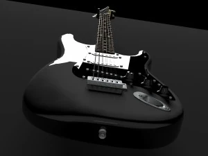 stratocaster electric guitar 3D Model