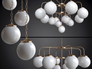chandelier and pendant rome mullan 3D Model