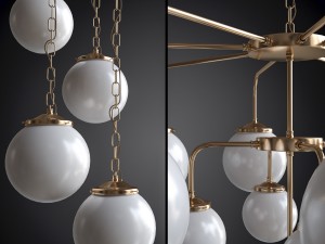 chandelier and pendant rome mullan 3D Model