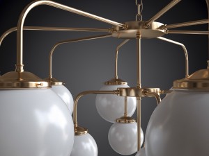 chandelier and pendant rome mullan 3D Model