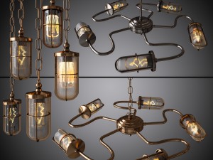 chandeliers and pendants breck bar mullan 3D Model