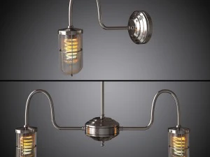 chandelier and wall lamp dune bar mullan 3D Model