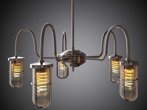 chandelier and wall lamp dune bar mullan 3D Model