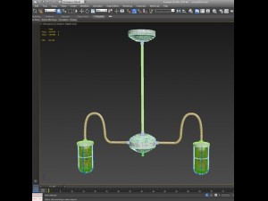 chandelier and wall lamp dune bar mullan 3D Model
