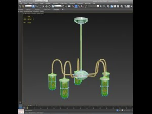 chandelier and wall lamp dune bar mullan 3D Model