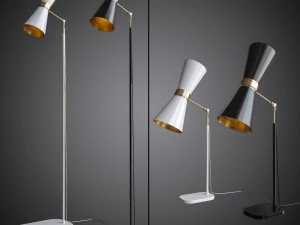 set of table lamps wall lamps floor lamps cairo 3D Model
