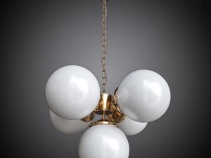 set of chandelier and wall lamps mullan 3D Model