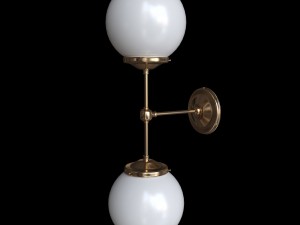 set of chandelier and wall lamps mullan 3D Model