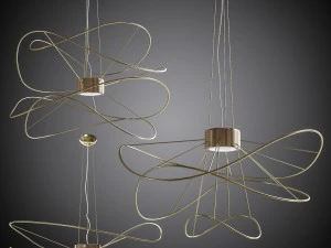 conjunto de lustres axolight aros Modelo 3D