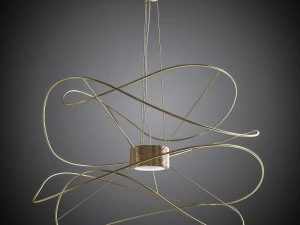 set of chandeliers axolight hoops 3D Model