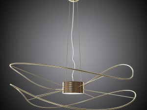 set of chandeliers axolight hoops Modèle 3D