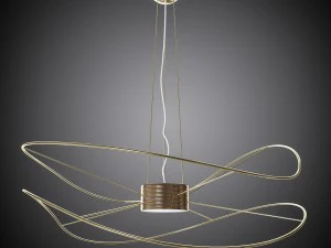 set of chandeliers axolight hoops 3D Model