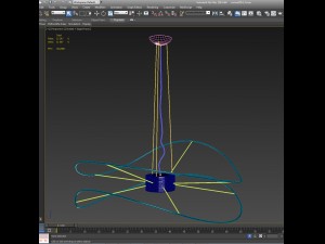 set of chandeliers axolight hoops Modèle 3D