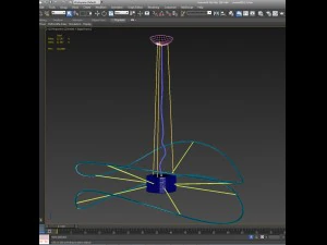 set of chandeliers axolight hoops 3D Model