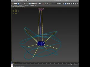 set of chandeliers axolight hoops 3D Model