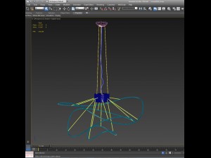 set of chandeliers axolight hoops Modèle 3D