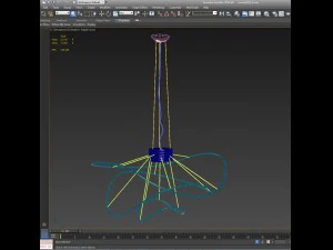 set of chandeliers axolight hoops 3D Model