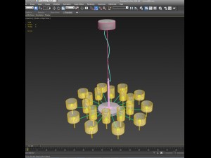 chandelier axolight spillray 3D Model