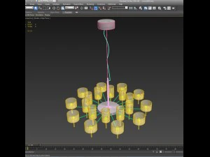 chandelier axolight spillray 3D Model