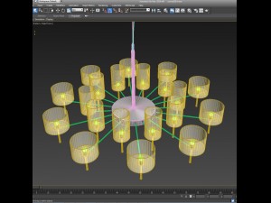 chandelier axolight spillray 3D Model