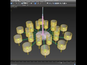 chandelier axolight spillray 3D Model