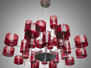 chandelier axolight spillray 2 Model 3D