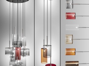set of pendants axolight spillray Modello 3D
