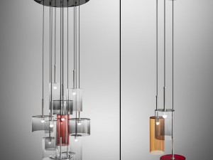 set of pendants axolight spillray 3D-Modell