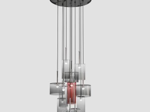 set of pendants axolight spillray 3D-Modell