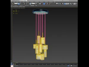 set of pendants axolight spillray 3D Model