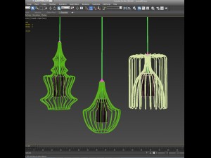 pendants cage doree roche bobois 3D Model