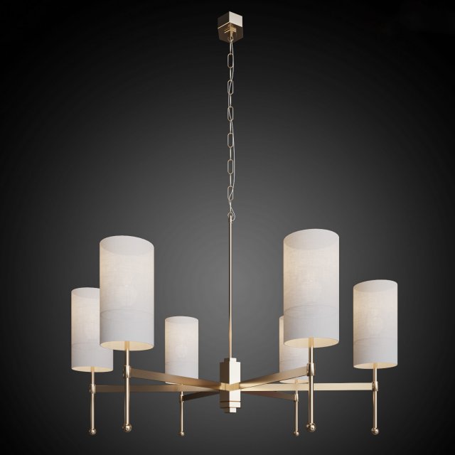 chandelier stem chandelier with silk Model 3D .c4d .max .obj .3ds .fbx .stl .blend 