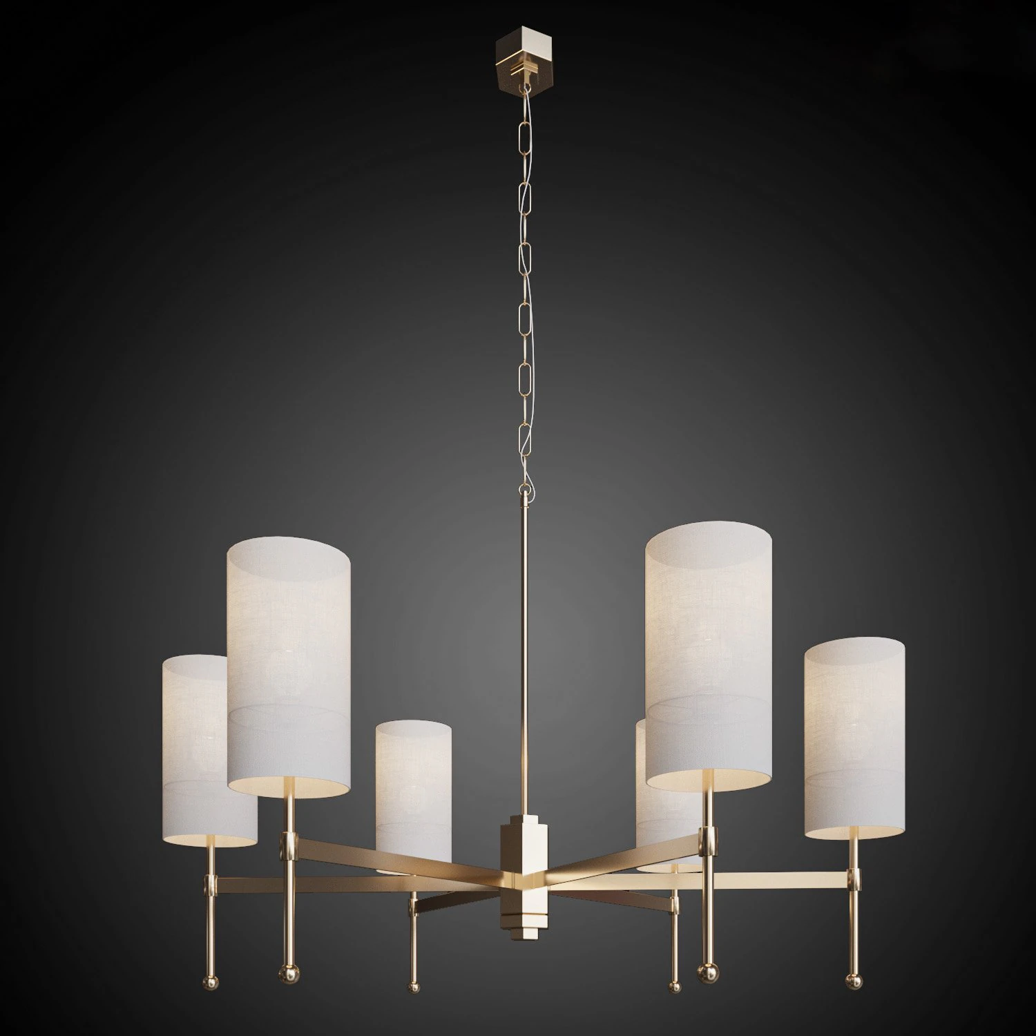 chandelier stem chandelier with silk 3D Model .c4d .max .obj .3ds .fbx .stl .blend 