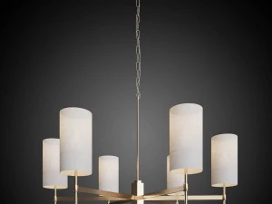 샹들리에 줄기 실크와 샹들리에 3D 모델