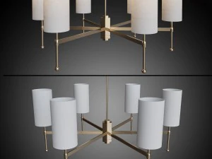 chandelier stem chandelier with silk 3D Model