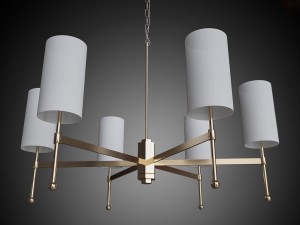 chandelier stem chandelier with silk Model 3D