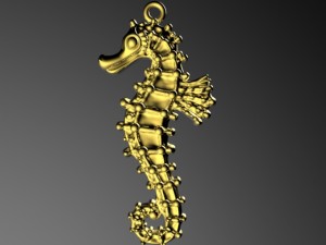 seahorse pendant 3D 打印模型