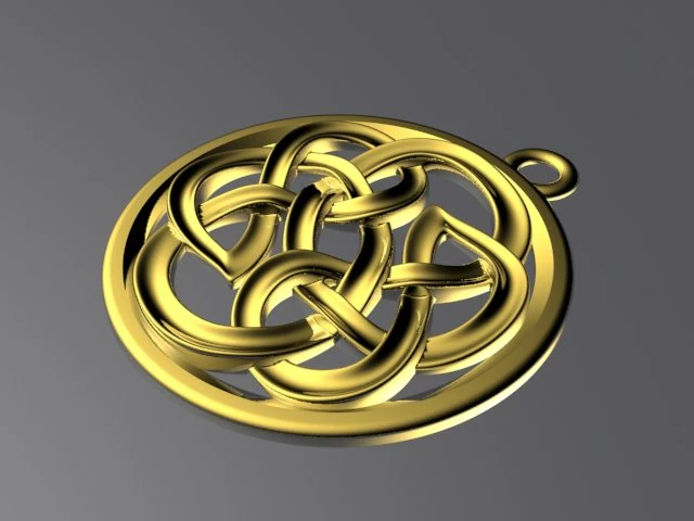 celtic pendant 3D Print Model .c4d .max .obj .3ds .fbx .stl .blend 