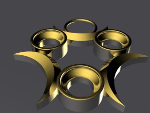 three moons pendant 3Dプリントモデル