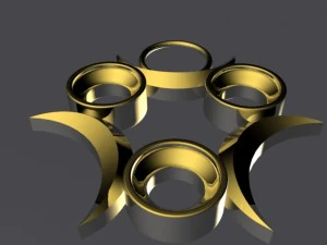 three moons pendant 3D Print Model