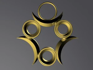 three moons pendant 3D Print Model