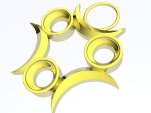 three moons pendant 3Dプリントモデル