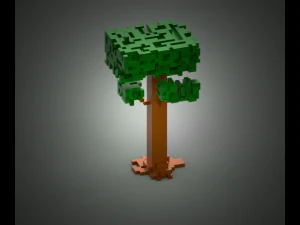 새끼 나무 3D 모델